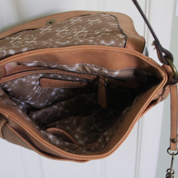 Tan Faux Leather Crossbody Bag - Picture 3 of 5